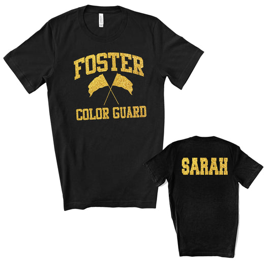 Foster Color Guard Glitter Design Bella + Canvas Unisex Cotton Tee Shirt | 3001