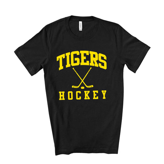 Mansfield Tigers Hockey Bella Canvas Unisex Tee Shirt