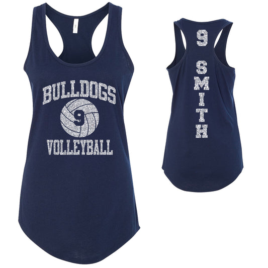 Personalized Volleyball Team Next Level Women's Ideal Racerback Tank Top