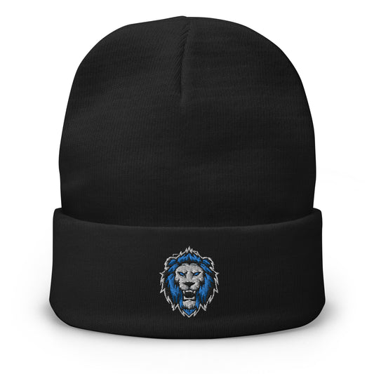 Lions Mascot Embroidered Beanie