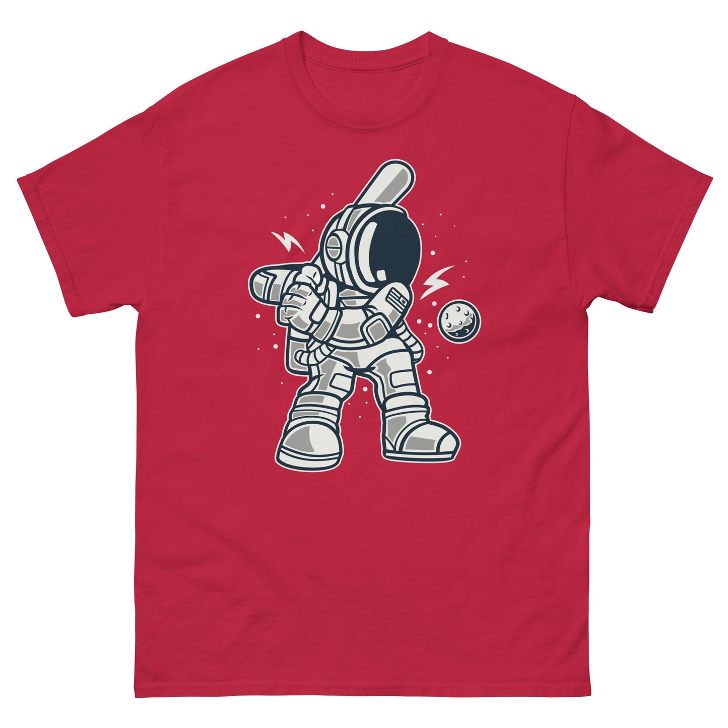 Astronaut Space Baseball Unisex Cotton Gildan Tee Shirt | Baseball Gift | Baseball Design | Sports Shirt
