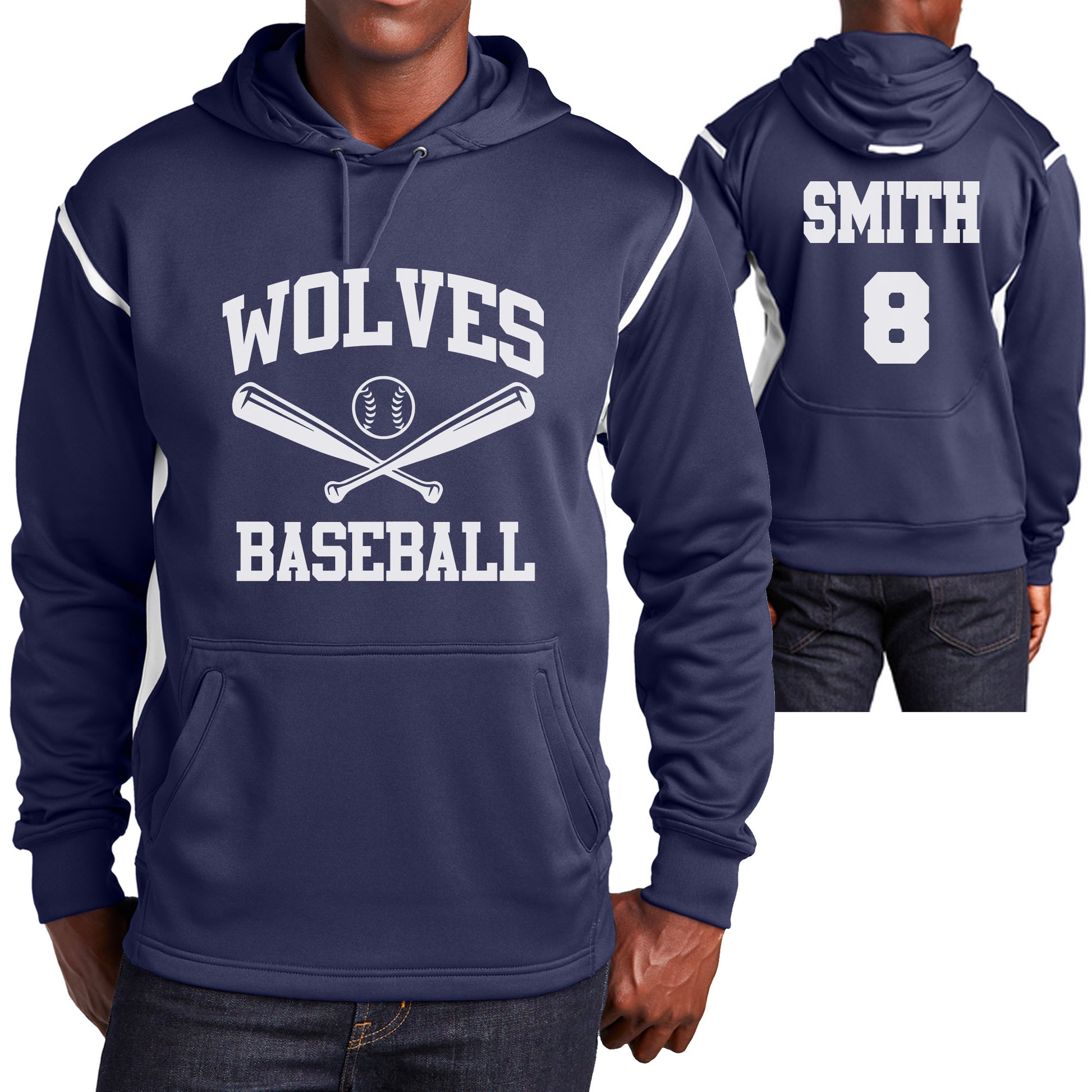 Custom Sport-Tek Baseball Tech Fleece Colorblock Hooded Sweatshirt - 3 –  GoSportsball